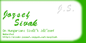 jozsef sivak business card